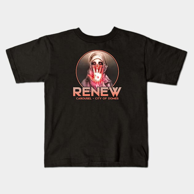 Renew (Black Print) Kids T-Shirt by Miskatonic Designs